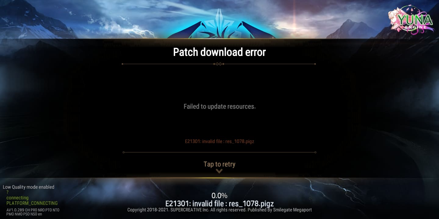 Patch Download Error