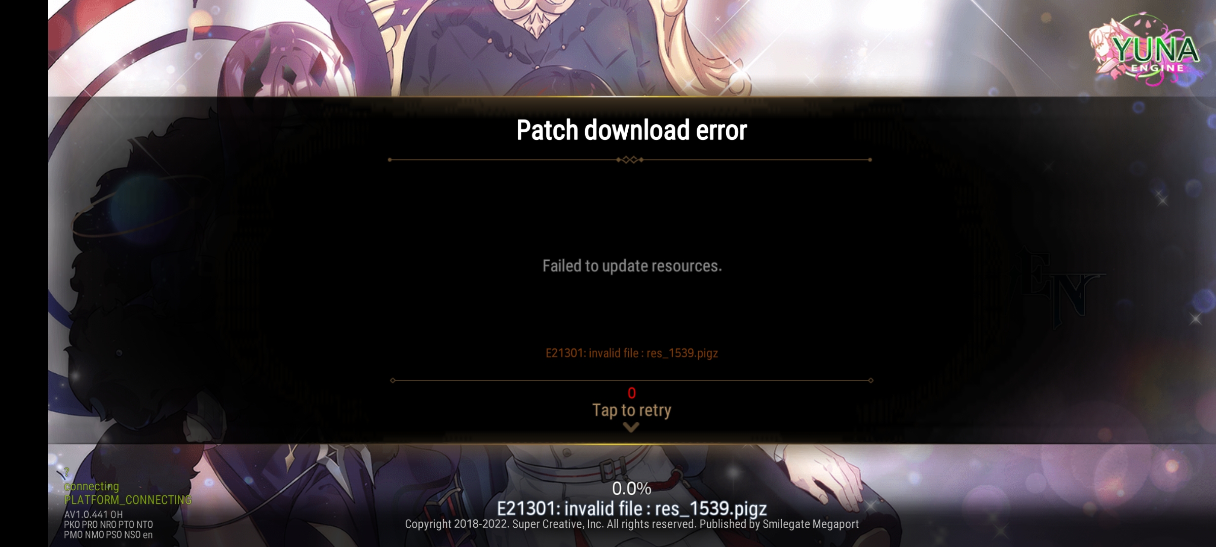 PATCH DOWNLOAD ERROR