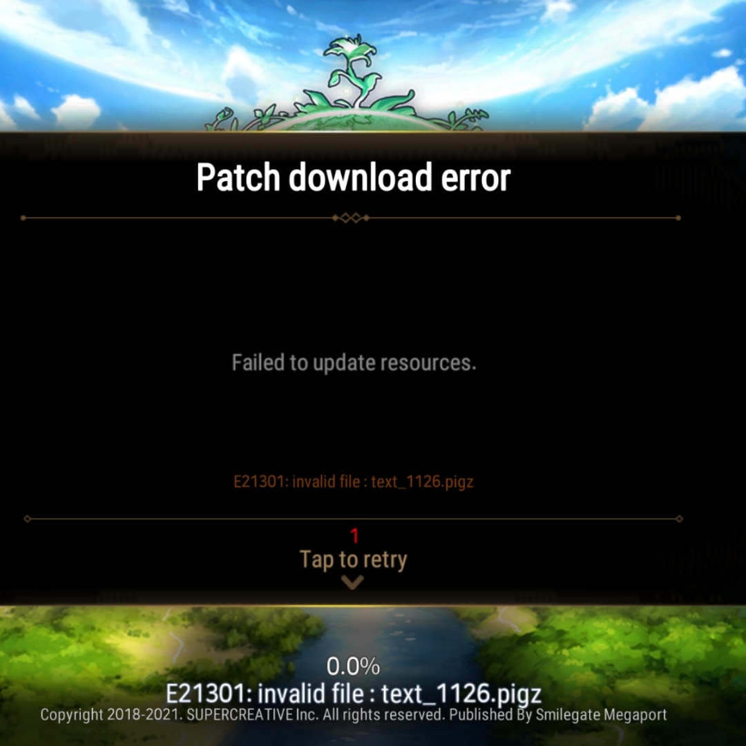 PATCH DOWNLOAD ERROR