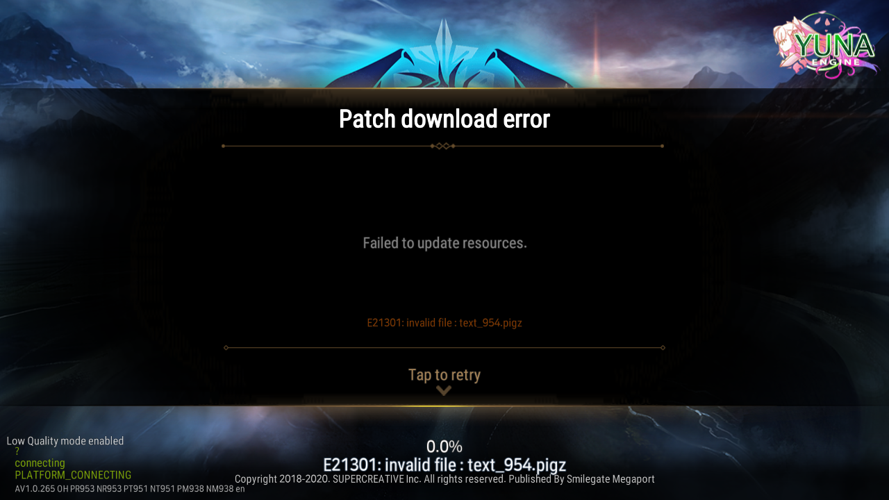 Another Patch Download Error