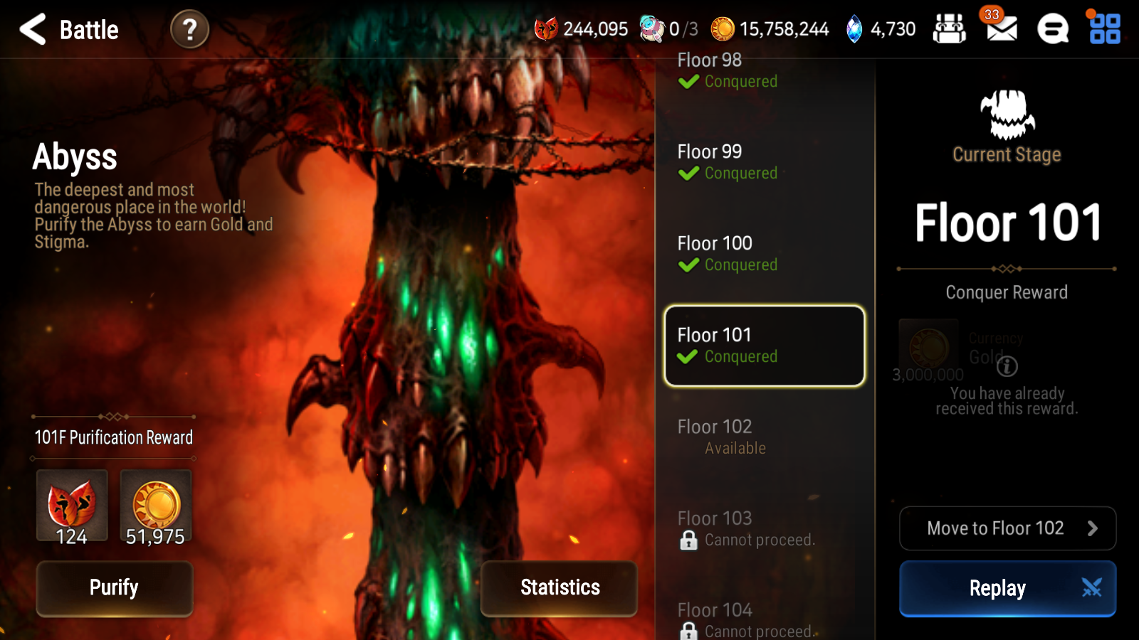 [Abyss] [Korea / epic7#js9e56 / 101]