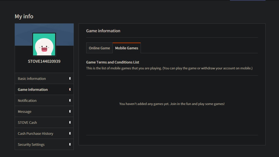 Game Info not showing up